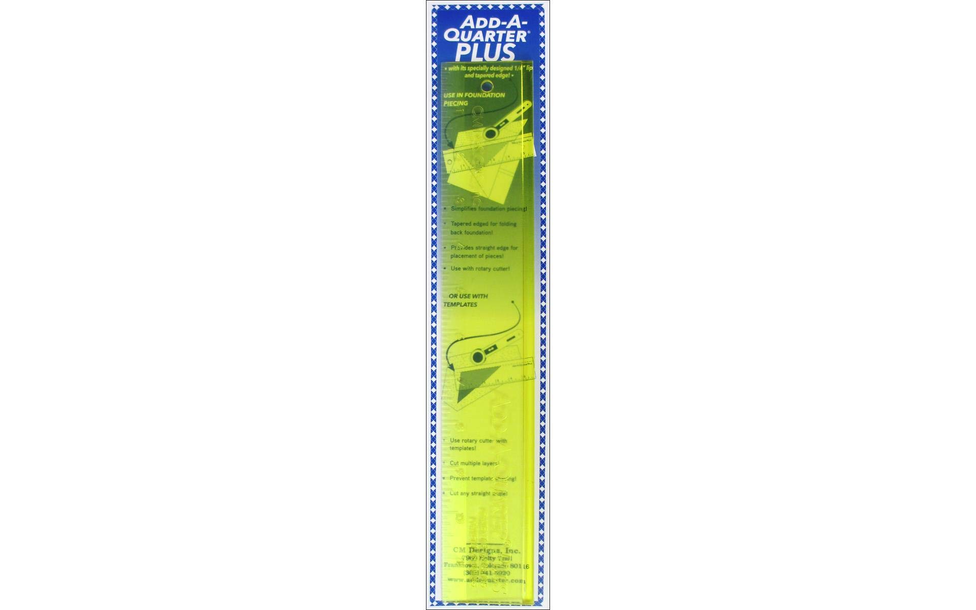 CM Designs Ruler 12" Add-A-Quarter Plus