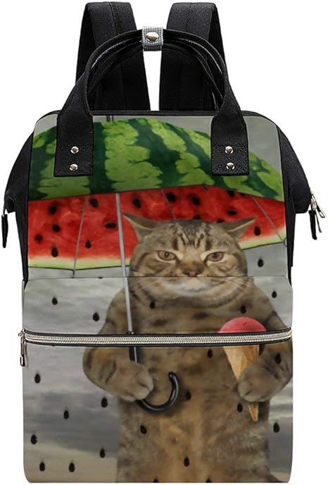 Amazon Co Jp マザーズバッグ マザーズリュック レディース リュック バックパック 猫柄 スイカ 雨 ママバッグ タウンリュック 多機能 軽量 大容量 防水 人気 かわいい ベビー用品収納 盗難防止ポケット付き オシャレ 旅行 男女兼用 出産祝い ホーム キッチン