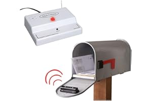 SOIKOI Mail Chime Mailbox Alarm for Delivered Mail Notification System, Smart Mailbox Sensor Alert Wireless Transmitter & Receiver, Up to 350 Feet, Easy to Install, Battery-Operated, 1 Set