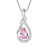 STARCHENIE Pink Tourmaline Necklace for Women 925