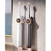 RANVOO AirJet [AI Max Jet Clean] [Flossing & Sonic Brushing 2-in-1] Electric Toothbrush for Adults, 100% Plaque Removal, Whitening, 60-Day Battery, Soft & Gum Friendly for Sensitive Teeth/Braces White