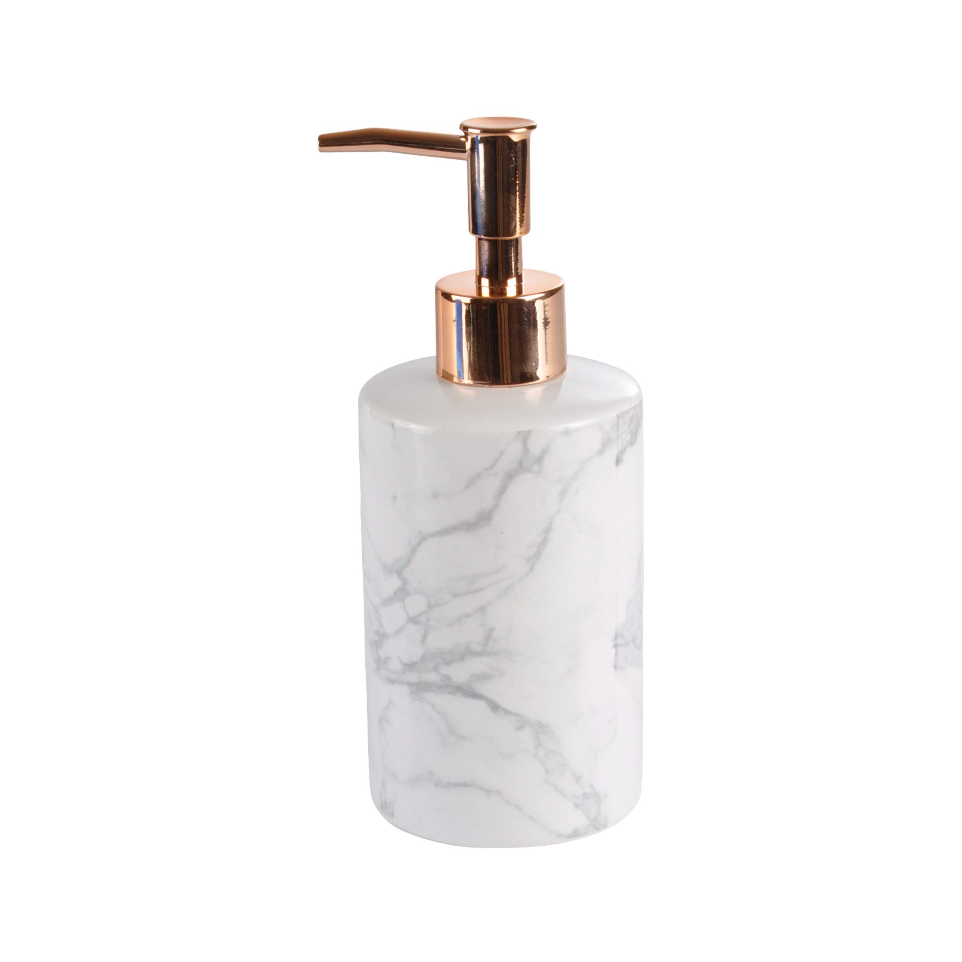 douceur d'intérieur, Soap Dispenser (Diameter 7 x 18 cm) Marble, Ceramic Printed