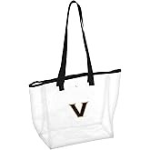Logo Brands NCAA Vanderbilt Commodores Stadium Clear Tote Bag (12" x 12" x 6") - Snap Closure, Team Color
