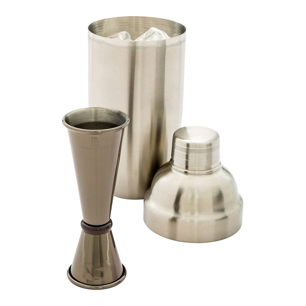 RestaurantwareJigger, Cocktail Jigger - Japanese Style Double Sided Jigger - 1 oz / 2 oz - Black Plated - Stainless Steel - Professional Grade - 1ct Box