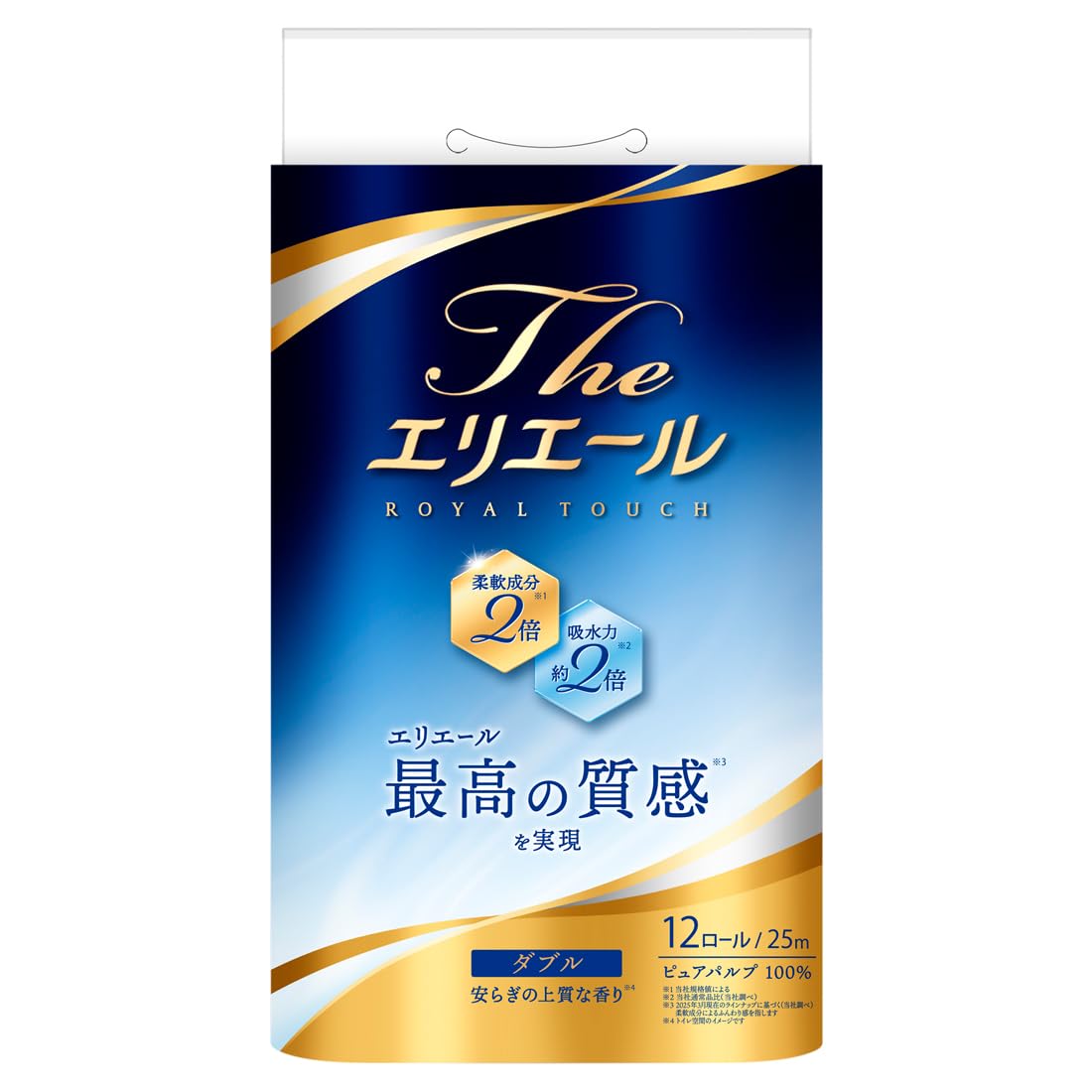 エリエール トイレットペーパー The エリエール 25ｍ×12ロール ダブル パルプ100％ こころ安らぐ香り商品画像