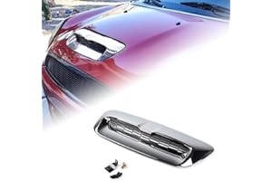 ASTRA DEPOT Chrome Hood Air Intake Vent Scoop w/Grille Compatible for 2007-2013 Mini Cooper S R55 R56 R57 R58 R59 Clubman Hatch Convertible Coupe Roadster S & JCW - 51132756095, 51132757694, 51232752275