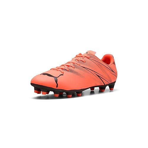 PUMA Men's Attacanto Firm, Artificial Ground Soccer Cleat Sneaker, Glowing Red Black, 13
