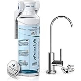 Frizzlife Under Sink Water Filter-NSF/ANSI 53&42 Certified Drinking Water Filtration System-0.5 Micron Removes Lead, Chlorine,Bad Taste & Odor, W/Dedicated Faucet