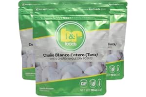 B&R Foods™ Chuño Blanco Entero (Tunta) / White Chuño Whole Dry Potato – Andean Dehydrated Potato | Authentic Bolivian Flavor | Gluten-Free, Vegan, Non-GMO, 10 oz. (283 g.) Doy Pack (Pack of 3)