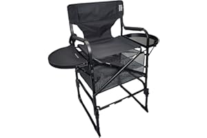 Tuscany Pro Adjustable Height Chair with Carry Bag - Portable Makeup Artist & Hairstylist Chair - Perfect for Makeup, Salons, Movie Sets - Italian Design