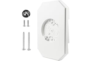 BAUDELUN White Vinyl Siding Mounting Blocks, 8141DBL Siding Mounting Plate, Siding Lamp Mounting Kit with Built-in Electrical Box for 1/2 inch Lap Double and 4 inch Siding,1 Pcs