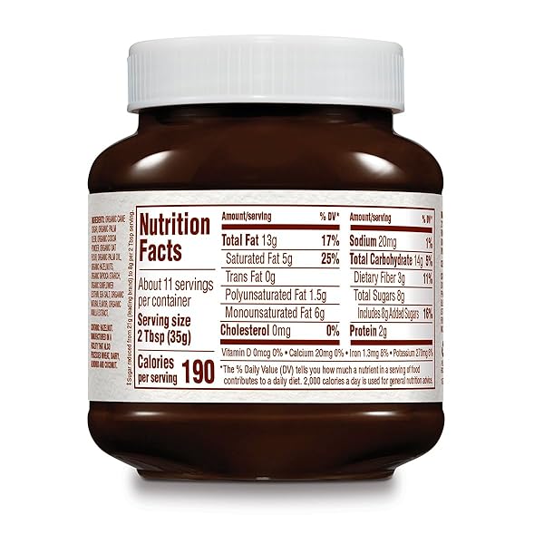 NUTIVA ORGANIC VEGAN HAZELNUT SPREAD, DARK, 13 OZ, USDA ORGANIC, NON-GMO, FAIR TRADE & SUSTAINABLY SOURCED, VEGAN & GLUTEN-FREE, PLANT-BASED SPREAD WITH LESS SUGAR
