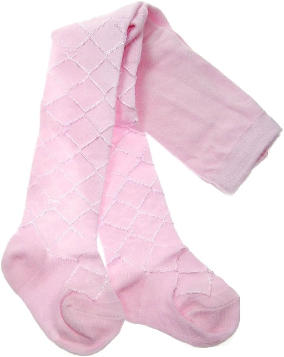Tiny Small Baby Newborn Prem Silky Tights Diamond Pattern Design