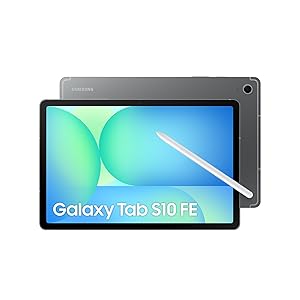 Samsung Galaxy Tab S10 FE, 3 anni di garanzia, Android Tablet, Display 10.9″ LCD, Wifi, RAM 8GB, 128GB, 8.000 mAh, S Pen, Android 15, IP68, Gray [Versione italiana]