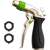 Garden Hose Metal Nozzle Spray | 4 Adjustable High Pressure Patterns Hose Nozzle and Water Pistol Nozzle for Watering Plants