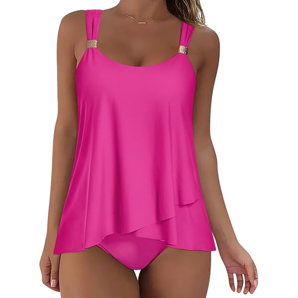 Traje Baño Verano Playa Traje Baño Mujer Kate Kasin Dos Piezas - Tankini Con Falda Y Control Abdomen Traje Baño Retro Elegante