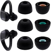 Klowcok Foam Ear Tips Replacement for JBL Endurance Peak4/Peak3/Peak II | Earbuds Tips, 3 Pairs (S/M/L) Black