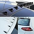 yonwait 10 PCS Diffuser Shark Fin Kit Compatible with Spoiler Roof Wing Air Vortex Generator Car Exterior Accessories Black #101