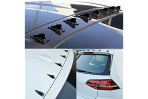 yonwait 10 PCS Diffuser Shark Fin Kit Compatible with Spoiler Roof Wing Air Vortex Generator Car Exterior Accessories Black #101