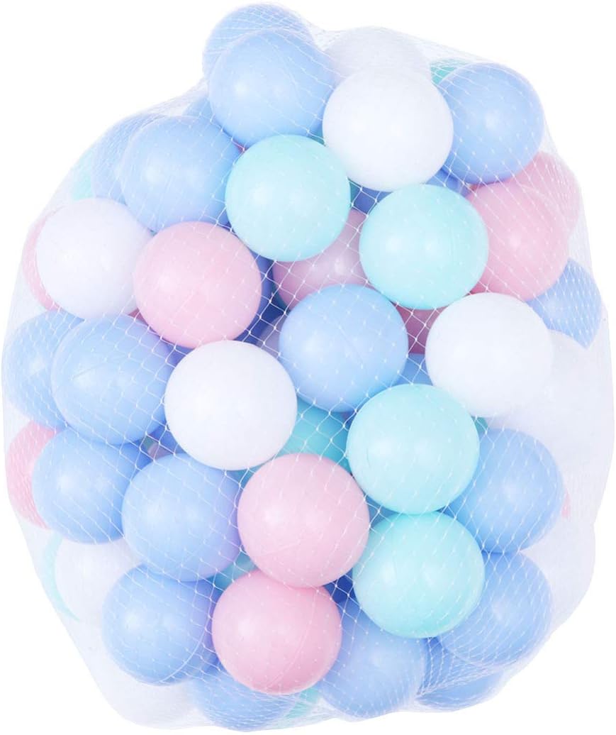 Tomaibaby 100pcs Colorful Ocean Balls, 2.1 inch Soft Plastic Kids Play Ball Swim Pit Toy for Kids Party or Playing