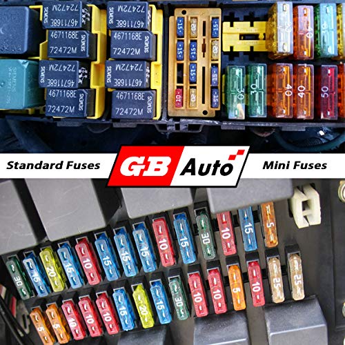 GBAuto Blade Car Fuses Assortment Kit 230PCS â€“Standard & Mini (2A/3A/5A/7.5A/10A/15A/20A/25A/30A/35A) ATO/APR / ATC Fuse Car Kit Assorted Auto Truck Boat Truck SUV Automotive Replacement Fuses Puller