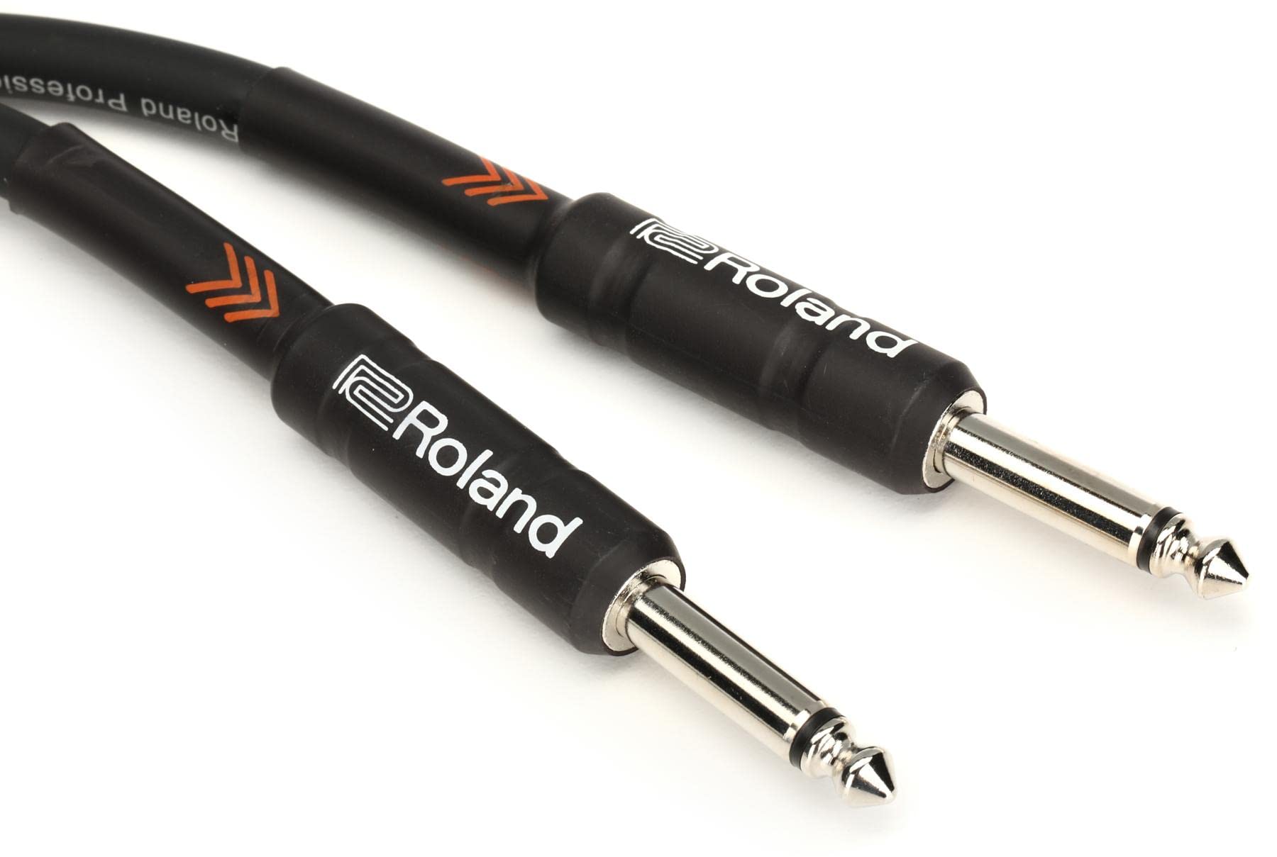 ROLAND Black Series Instrument Cable, Straight/Straight 1/4-Inch Jack, 10-Feet