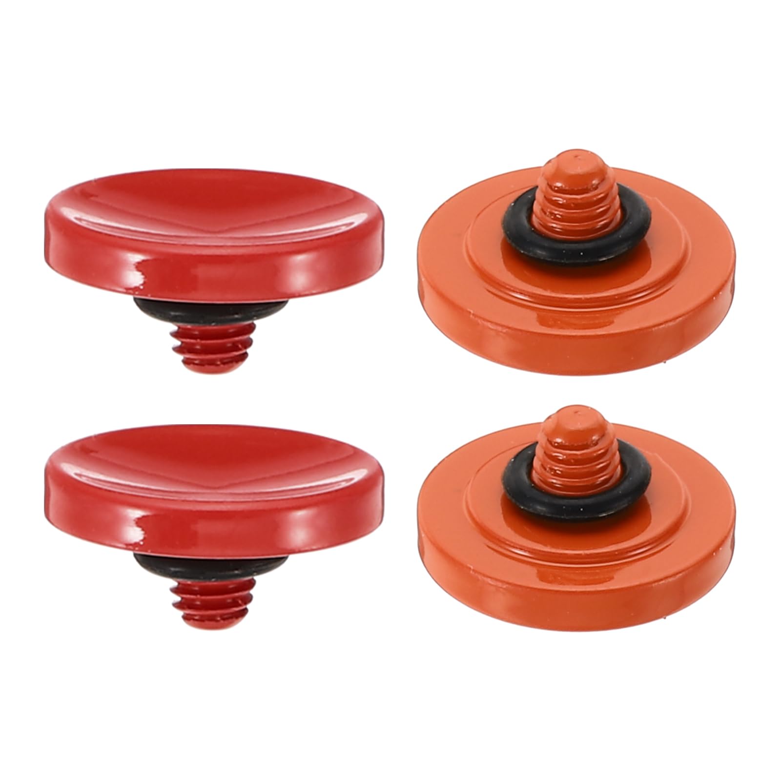 PATIKIL Camera Shutter Button, 2 Pack Soft Shutter Release Button Pure Copper Camera Button Concave Suitable for Nikon for Fujifilm for Leica DSLR/SLR Camera, Red Orange