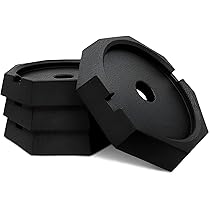 SnapPad EQ Compact RV Jack Pads - 4 Pack For 7" Square & 7.25" Round Leveling Jack Feet Rv Blocks For Leveling