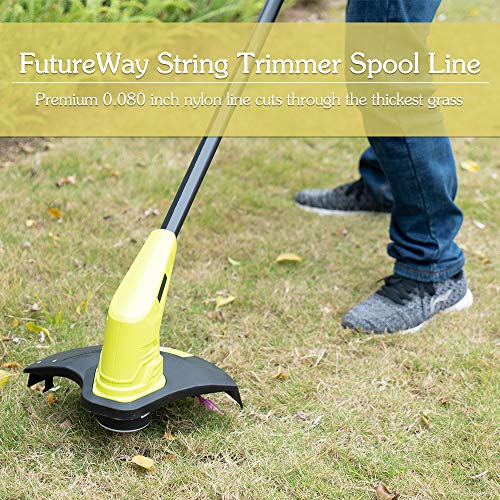 Future Way 6Pack Weed Eater String Replacement for Ryobi 18v, 24v, and