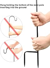 Fuuner 90cm Shepherds Hooks 4 Pack for Garden Lights & Lanterns view 3