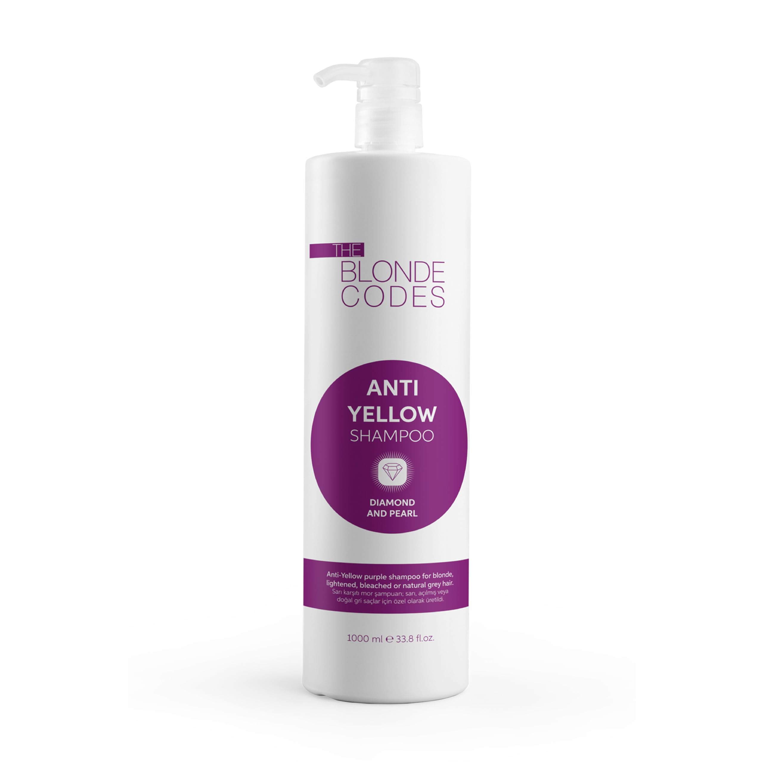 Blonde Codes Anti Yellow Silver Toner 380ml - Purple Shampoo for Blonde and Brunettes, Grey Hair Women Toner, Colour Protect for Silver Hair