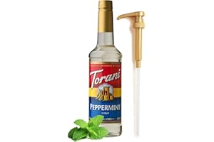 Peppermint Syrup for Coffee 25.4 Ounces Coffee Syrups and Flavors with Jimoco Pump Compatible With Torani