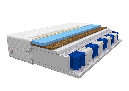 FDM MATRATZE 9 ZONEN 80x200 90x200 100x200 120x200 140x200 Premium Hybrid Foam TASCHENFEDERKERN Kokos H2 H3 20 cm (140x200, W