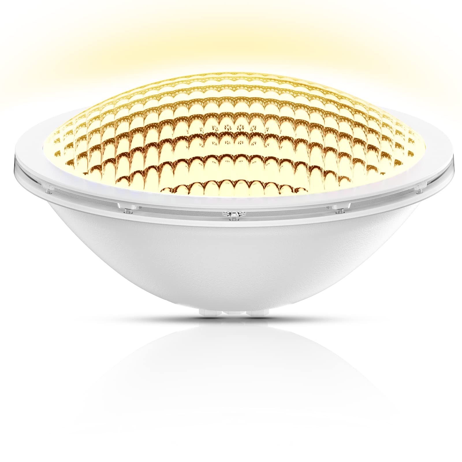 LyLmLe LED Pool Lighting PAR56, 18 W Pool Headlight, LED Lamp, Underwater Light (Replaces Old PAR56 Halogen Bulbs), IP68 Waterproof, 1440 lm, 12 V AC/DC, 3000 K White
