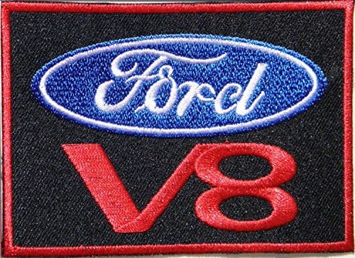 Ford V8 Cobra Shelby Mustang Gt500 3.75" x 2.75" Logo Sew Ironed On Badge Embroidery Applique Patch