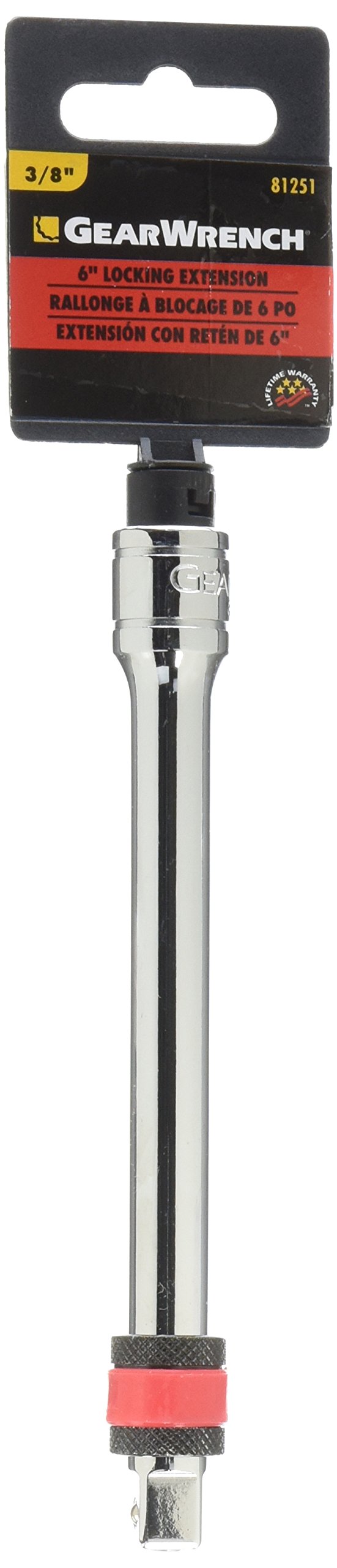 GEARWRENCH 3/8" Drive Locking Extension, 6" - 81251