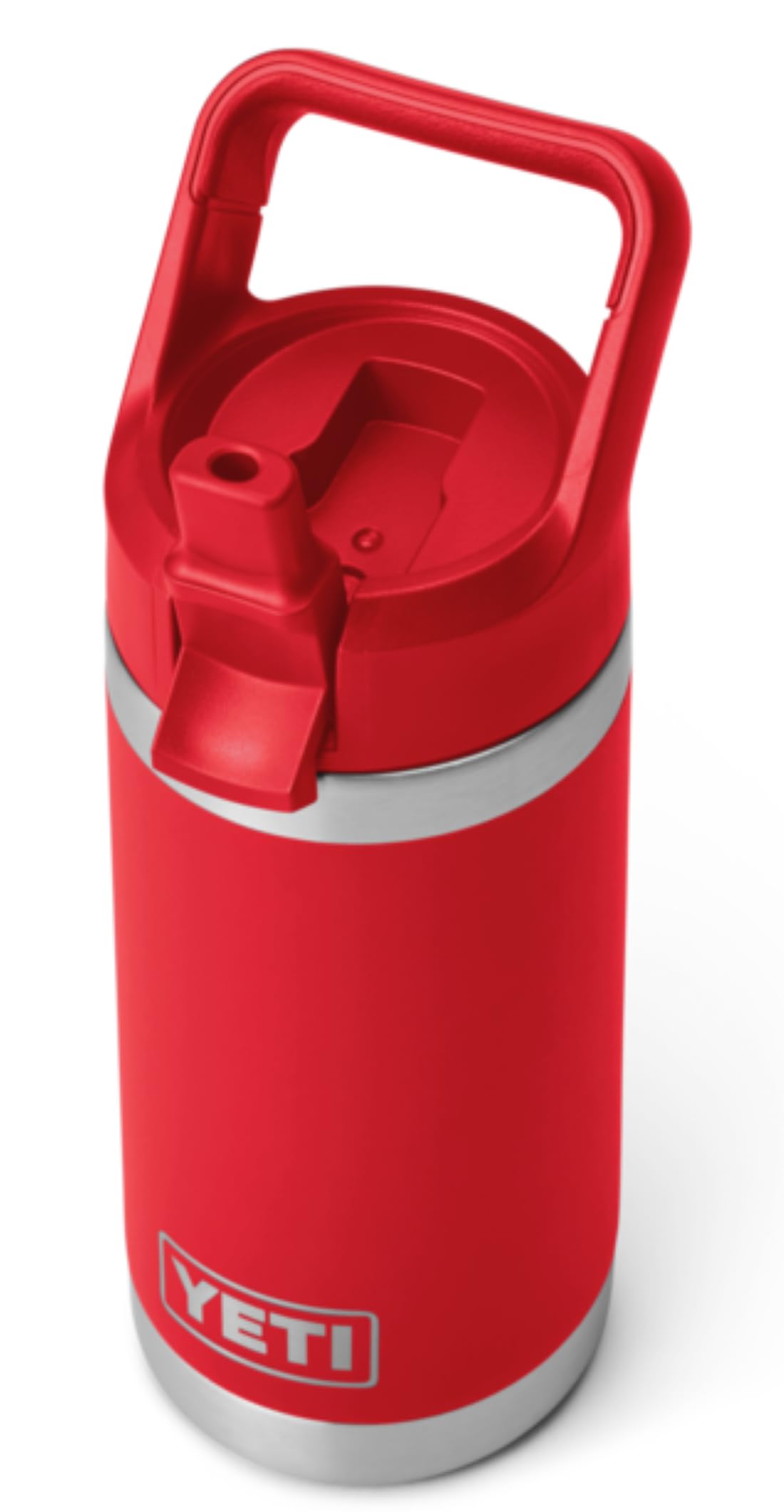 YETI Rambler Jr Kids Bottle, Vacuum Insulated Stainless Steel Bottle with Straw Cap, Rescue Red, 12 oz (355 ml)
