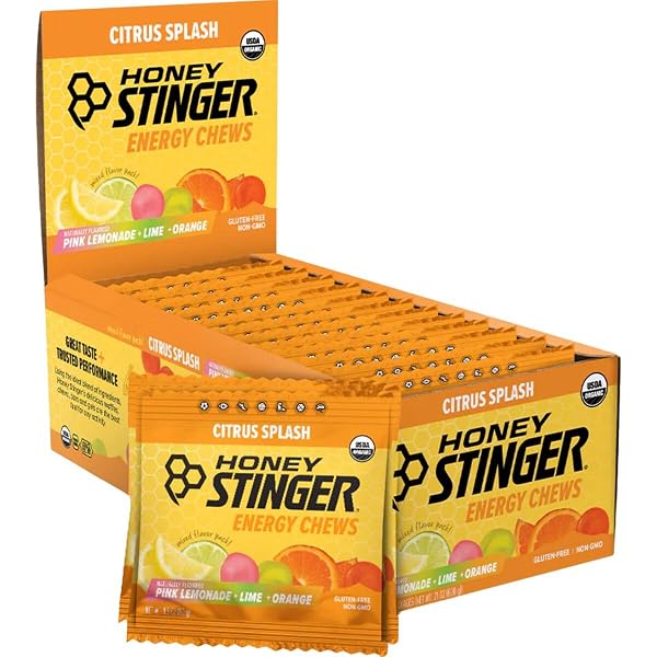 HONEY STINGER ORGANIC CITRUS SPLASH ENERGY CHEWS SGL, 1.8 OZ