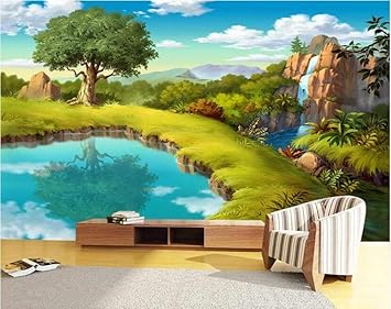 Amazon 壁紙 アニメ 池と木 写真 壁紙 リビングルーム 寝室 テレビ Amazon 壁紙 アニメ 池と木 写真 壁紙 リビングルーム 寝室 テレビ