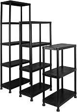 TekBox Garage Storage Shelves Black Plastic 3 4 or 5 Tier Unit view 8