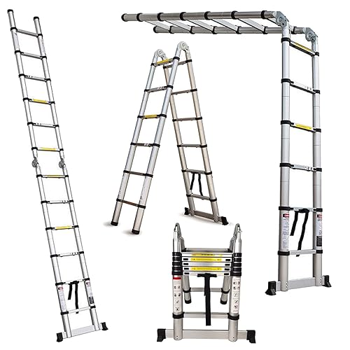 Collapsible Telescoping Ladders Stainless Steel, Multipurpose