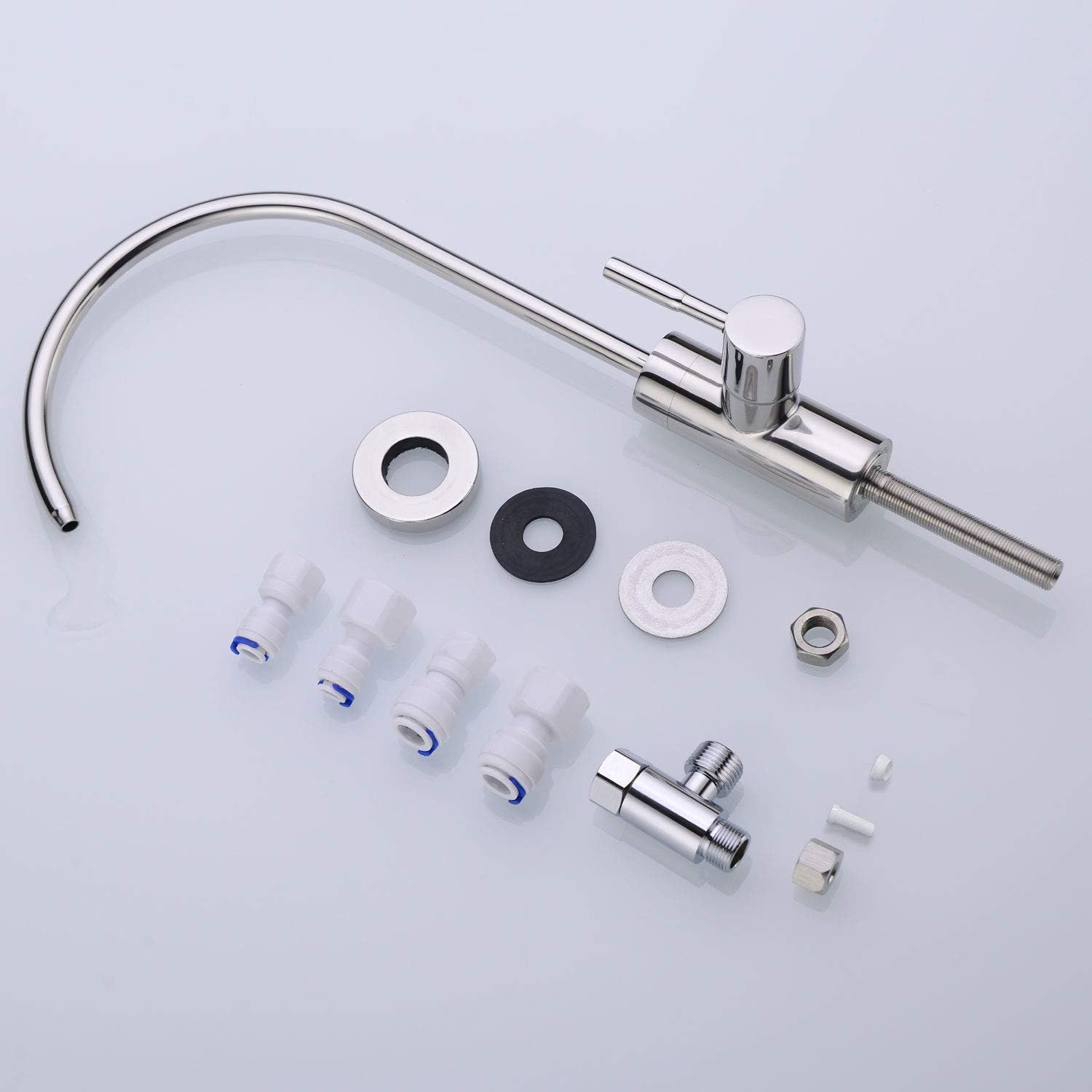 Anpean Drinking Water Faucet, Lead-Free, SUS304 Stainless Steel Kitchen Water Filter Faucet for Reverse Osmosis and Water Filtration Systems, Polished Chrome - - 