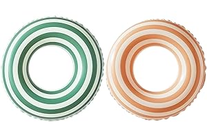 BAITEMJIA Swimming Pool Floats for Kids Ages 5-10, Inflatable Tubes With Simple Stripes, Cute Swim Rings, Floaties Water Toys for Beach Party