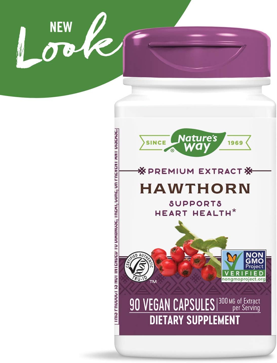 Nature's Way Hawthorn, 300 mg of Extract per Serving, 90 Capsules: Health & Personal Care