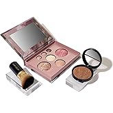 LAURA GELLER NEW YORK Baked Starter Kit - Best of the Best Full Face Palette + Baked Balance-n-Brighten Powder Foundation + Retractable Angled Kabuki Brush Set (09 Toffee)