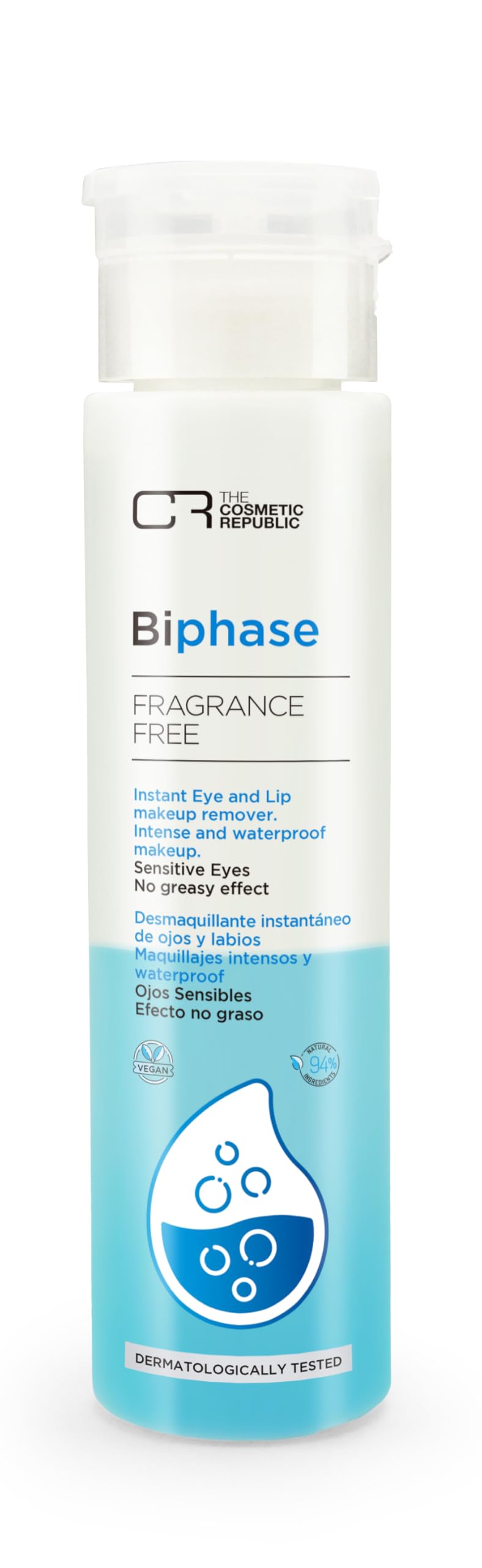 The Cosmetic Republic Cleanser - Bi Phase Facial Cleanser, Organic Calendula & Aloe Vera Makeup Remover, Fragrance Free, Suitable for All Skin Types, Facial Cleanser for All Ages, Unisex