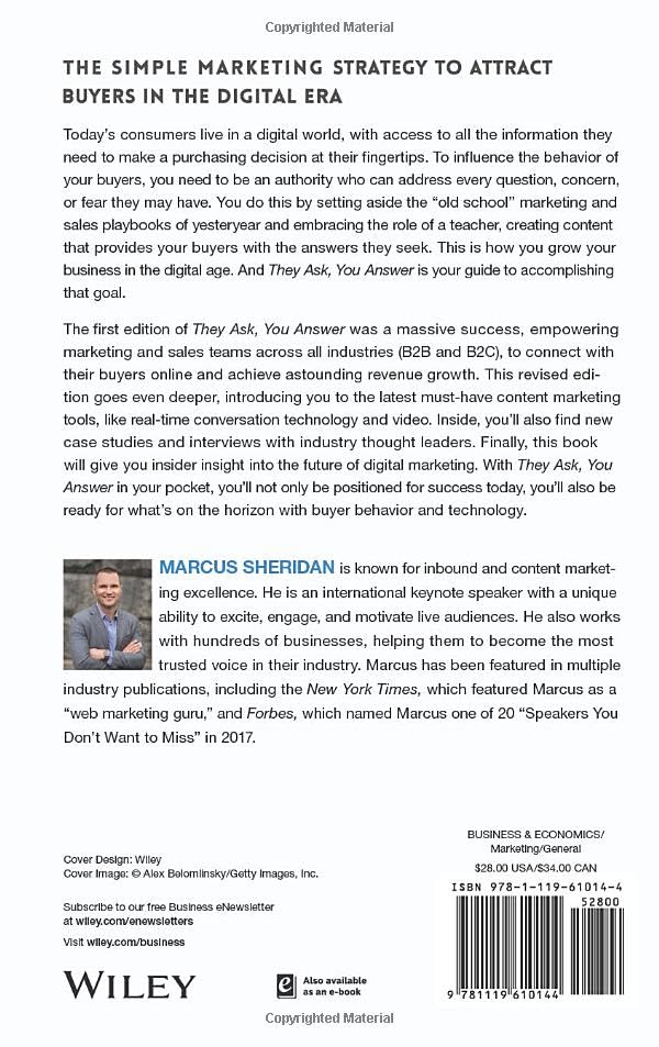 They Ask, You Answer: A Revolutionary Approach to Inbound Sales, Content Marketing, and Today's Digital Consumer
