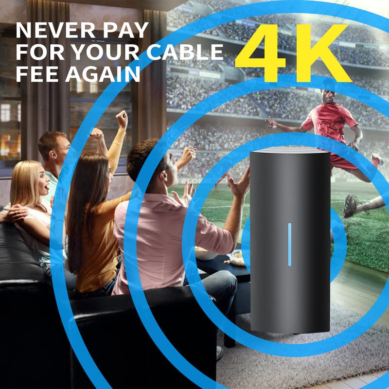 Portable Amplified Digital HDTV Antenna Support Smart TVs and All Older