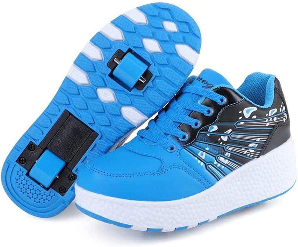 FFKL Unisex-Kinderrollschuhe Mit 2 Rollen, Verstellbaren Knopf