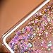 iPhone 8 Plus Case,iPhone 7 Plus Case,ikasus iPhone 7 Plus Glitter Case,[Blue Pink] Crystal Clear Hard PC Quicksand Bling Glitter Sparkle Love Heart Floating Flowing Cover Glitter Case for Apple iPhon